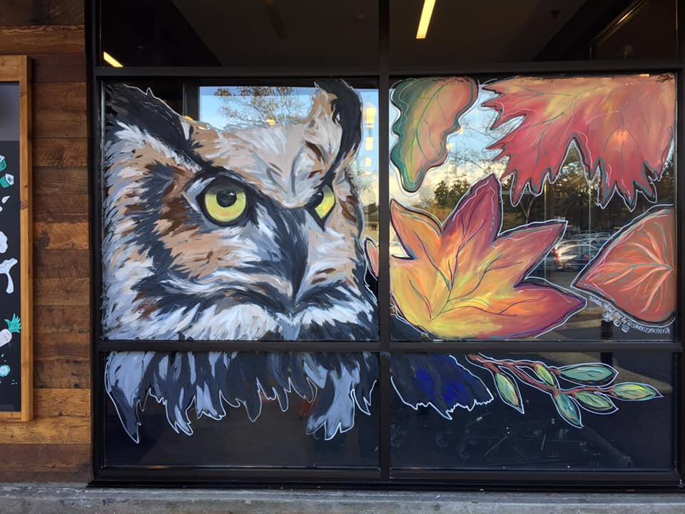 Fresh St. Market Great Horned Owl in Fleetwood, BC.