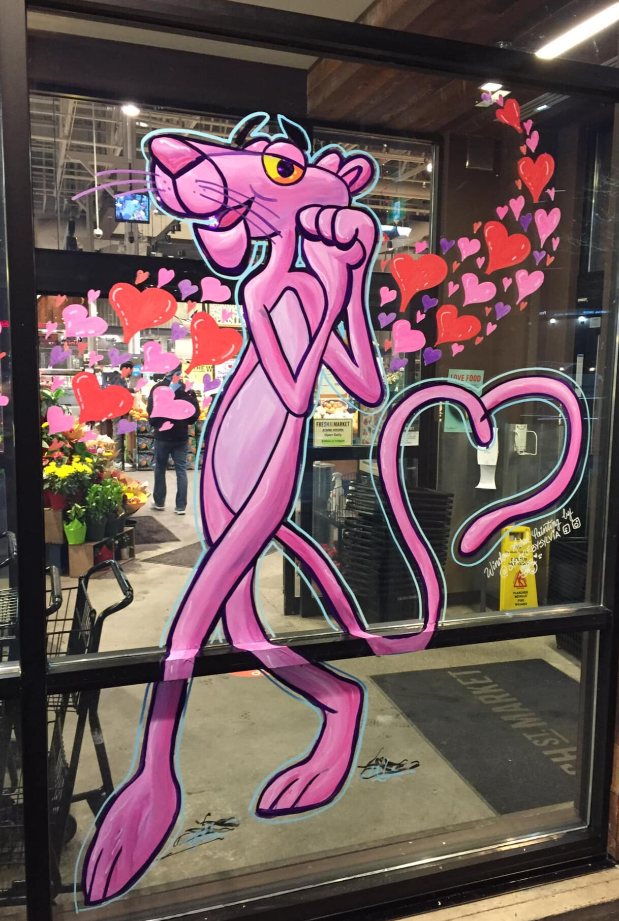 Window Painting Vancouver Sparkle by Sylvia