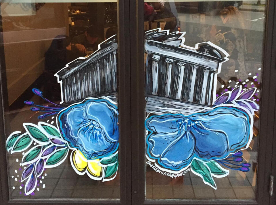 Sparkle by Sylvia Window Mural Painter-Artist