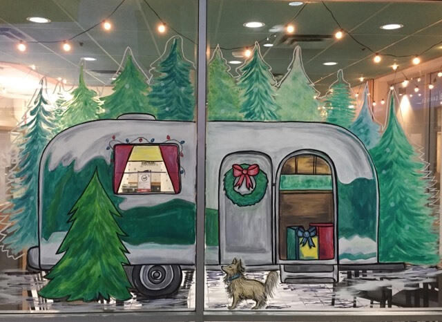 Santa's Coming! @sparklebysylvia Window Mural Artist, Surrey, BC
