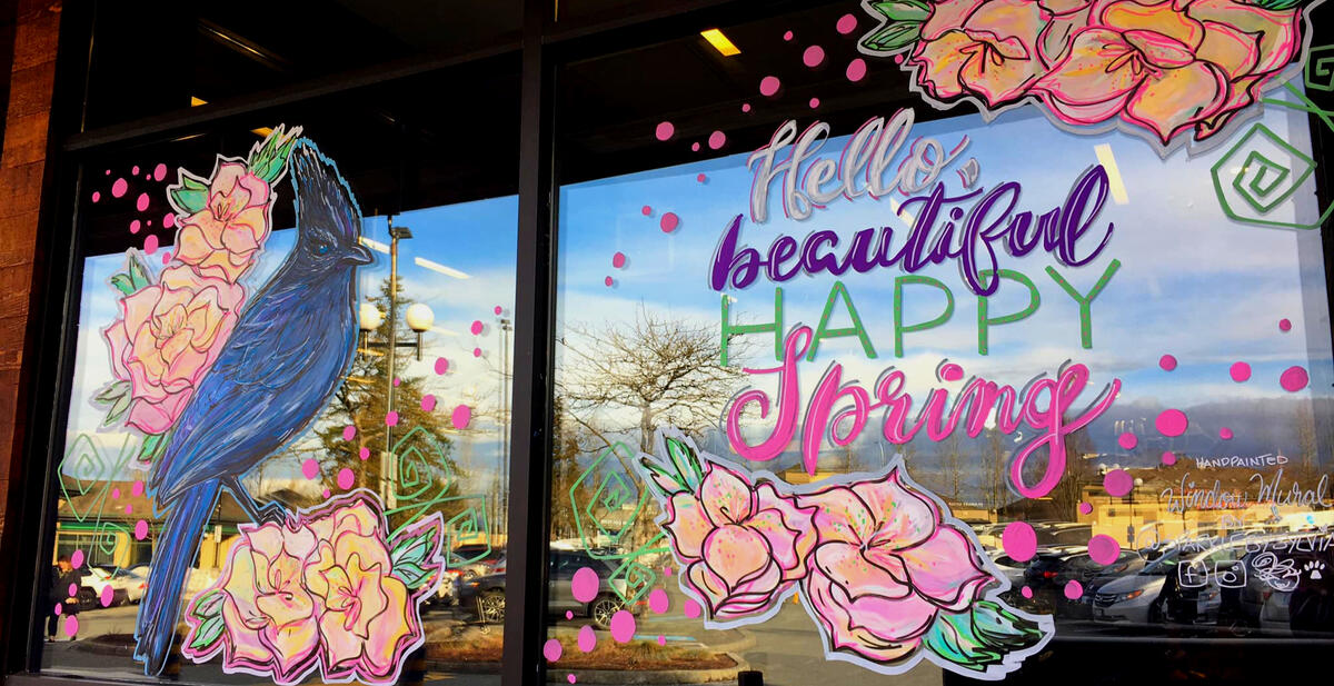 Sparkle by Sylvia Window Mural Painter-Artist