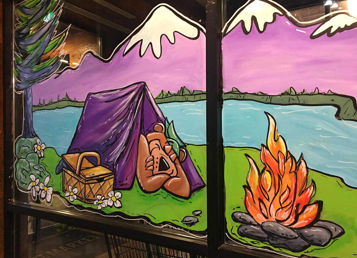 Sparkle by Sylvia Window Mural Painter-Artist