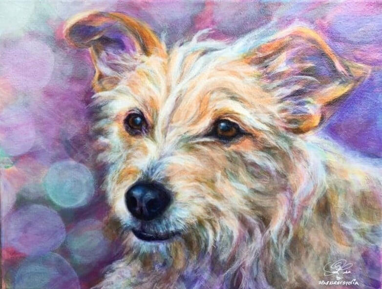 Portrait of Chica by Sparkle by Sylvia Sparkle by Sylvia Window Mural Painter-Artist, Yakima WA