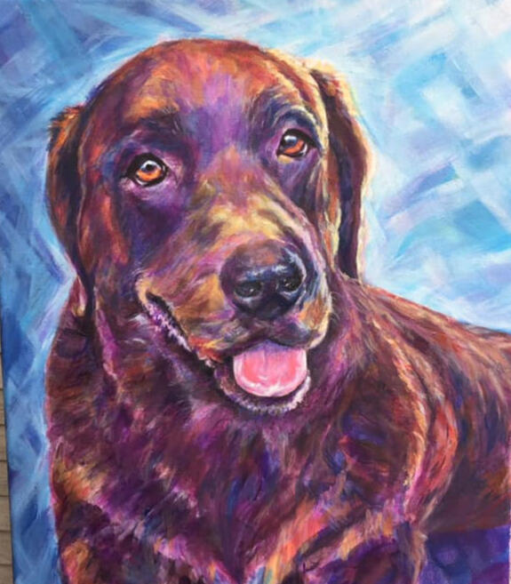 Portrait of Garru by Sparkle by Sylvia Sparkle by Sylvia Window Mural Painter-Artist, Yakima WA