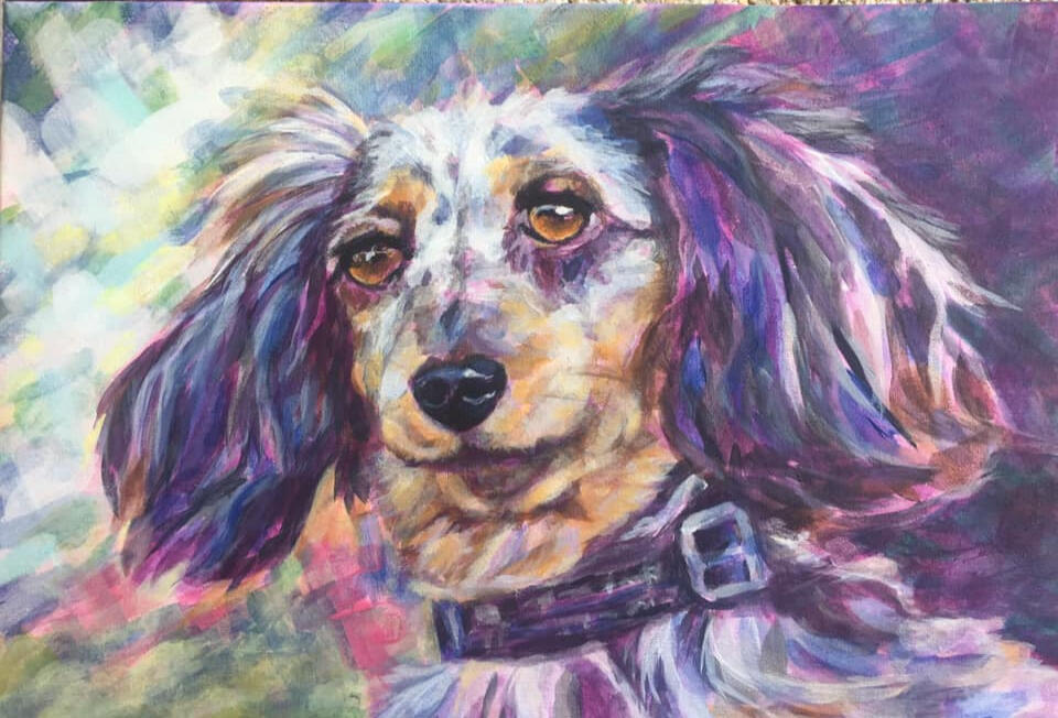 Portrait of Ruby by Sparkle by Sylvia Sparkle by Sylvia Window Mural Painter-Artist, Yakima WA