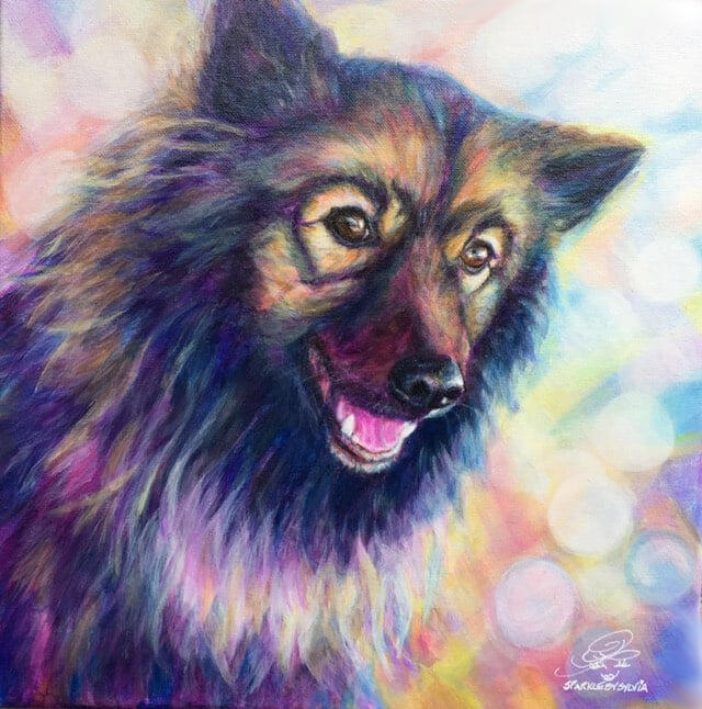 Portrait of Ruby by Sparkle by Sylvia Sparkle by Sylvia Window Mural Painter-Artist, Yakima WA