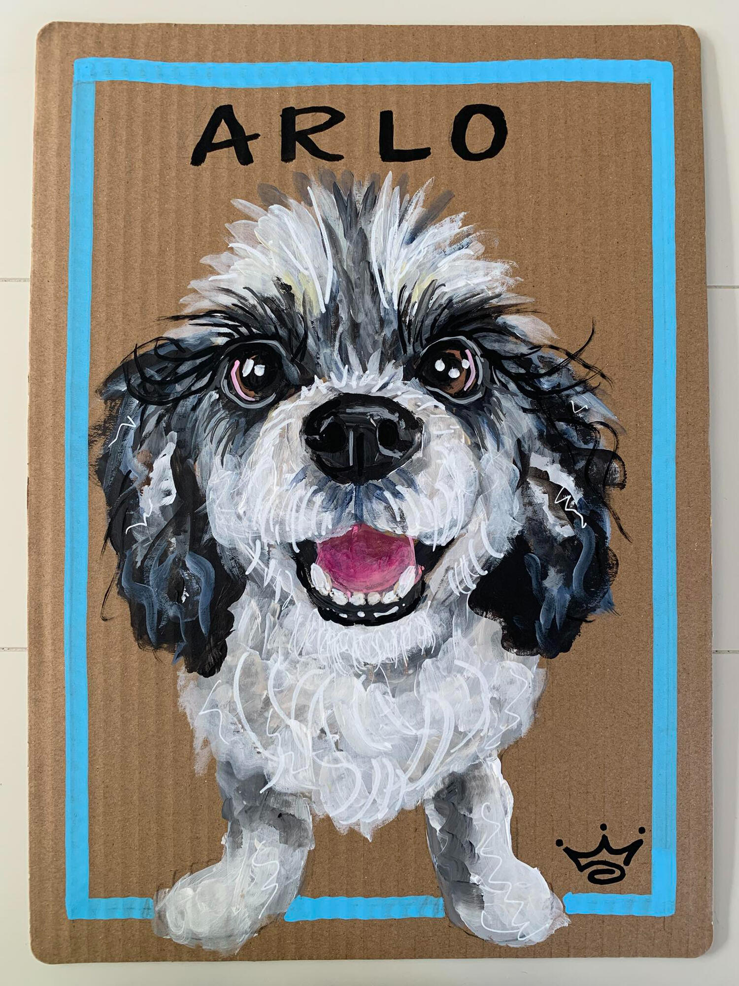 Pet Portrait Commission by Sparkle by Sylvia Sparkle by Sylvia Window Mural Painter-Artist, Yakima WA