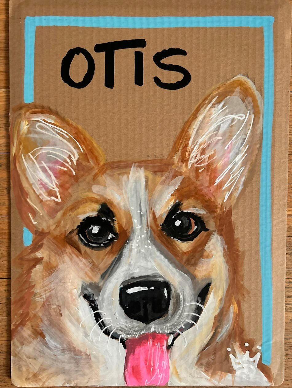 Pet Portrait Commission by Sparkle by Sylvia Sparkle by Sylvia Window Mural Painter-Artist, Yakima WA