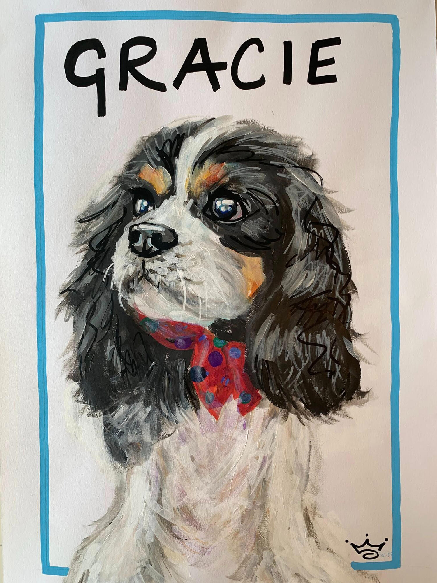 Pet Portrait Commission by Sparkle by Sylvia Sparkle by Sylvia Window Mural Painter-Artist, Yakima WA