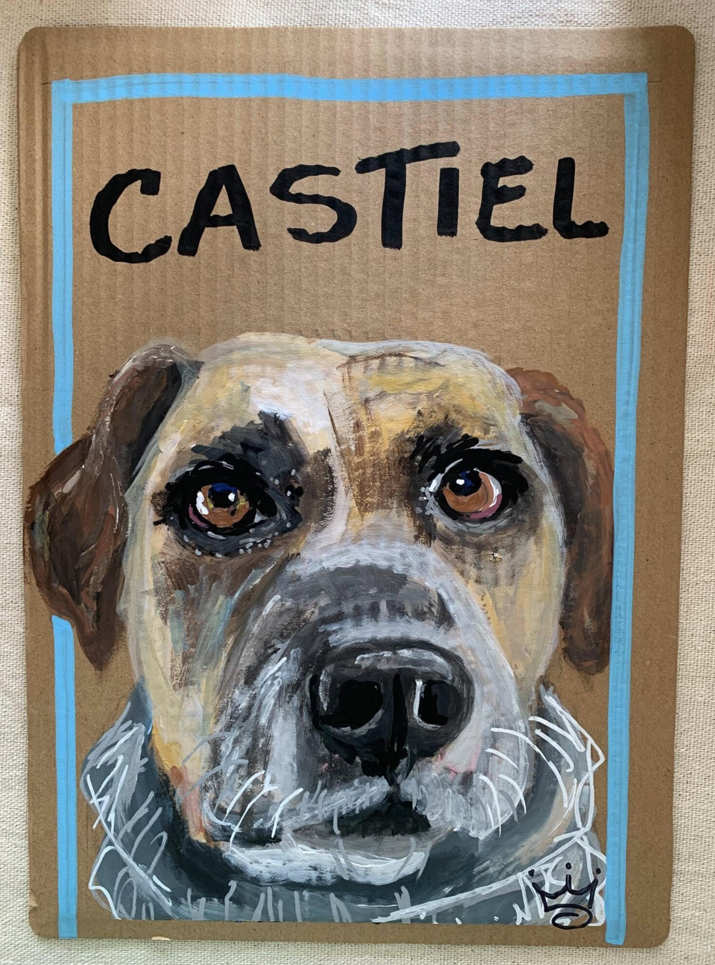 Pet Portrait Commission by Sparkle by Sylvia Sparkle by Sylvia Window Mural Painter-Artist, Yakima WA